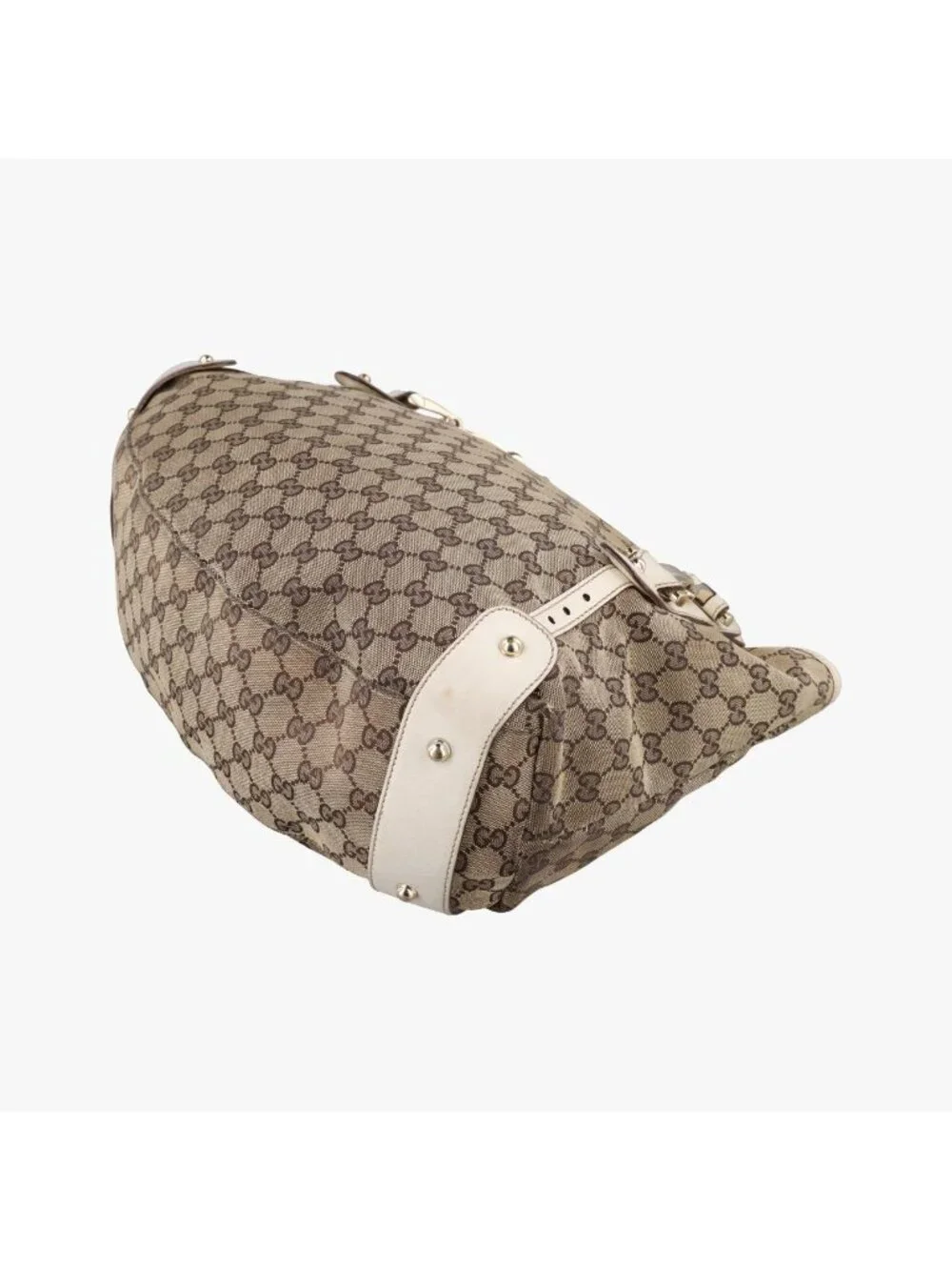 Gucci Pelham Hobo Brown White Canvas Leather